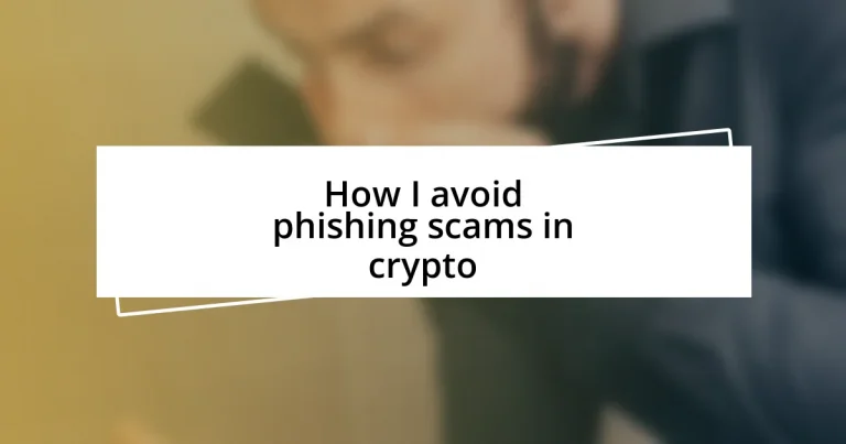 How I avoid phishing scams in crypto