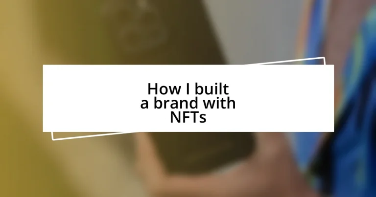 How I built a brand with NFTs