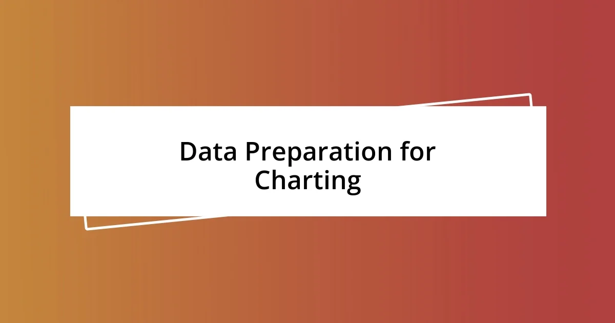 Data Preparation for Charting