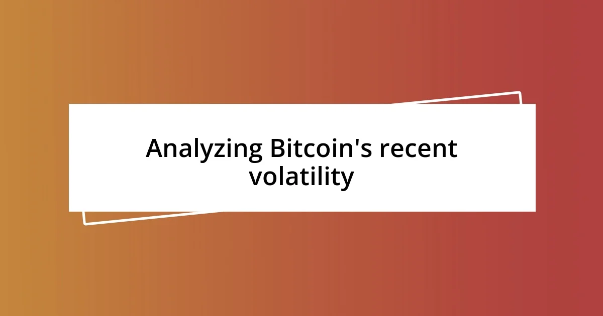 Analyzing Bitcoin